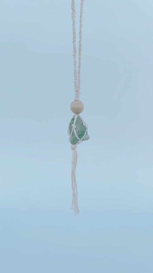 Crystal Car Charm - Green Calcite