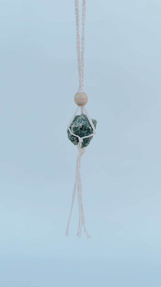 Crystal Car Charm - Green Fuchsite