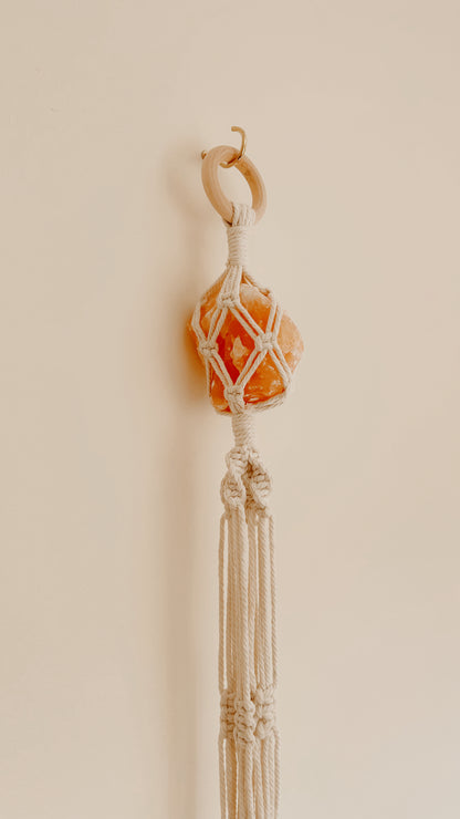 Plant Hanging - Orange Calcite