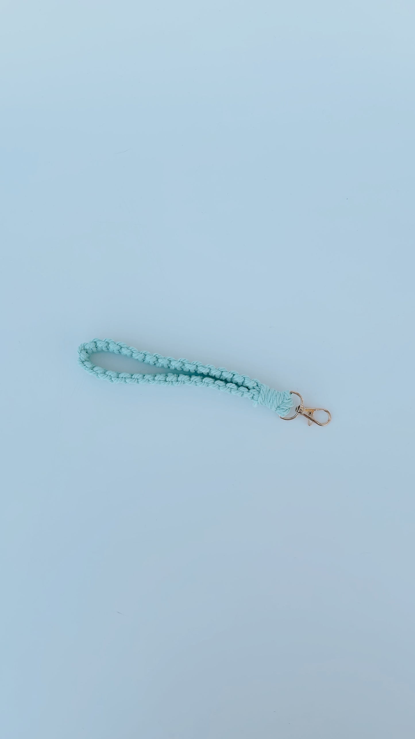 Macrame Wristlet - Aqua