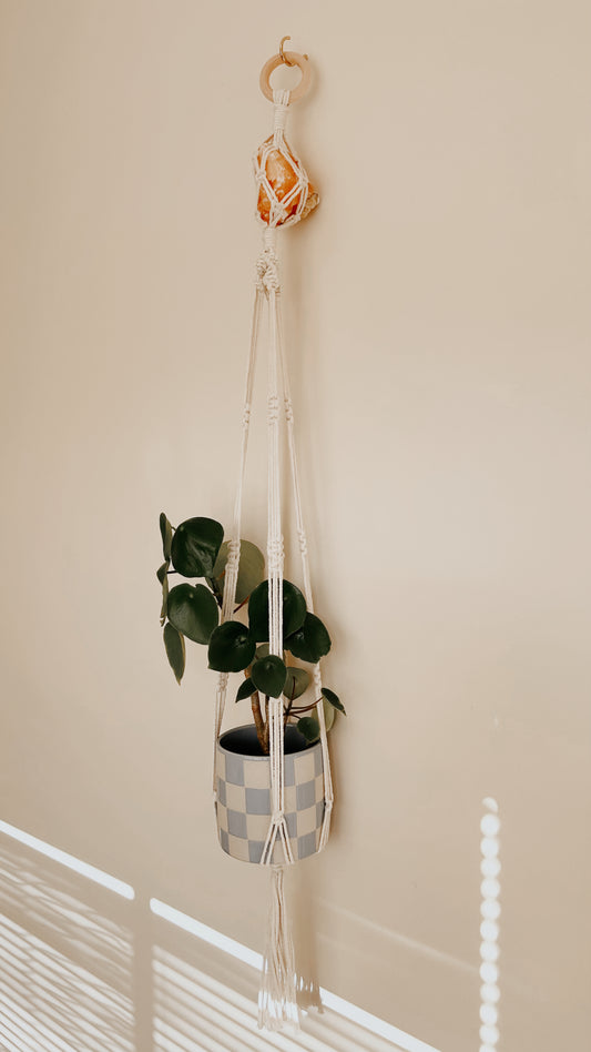 Plant Hanging - Orange Calcite